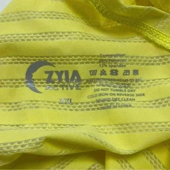 ZYIA nimbus yellow tank open back, ties in a knot size XXL plus size - Picture 3 of 3